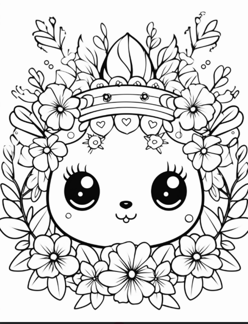 Kawaii Coloring Pages for Kids - Cute Animals & Sweet Treats