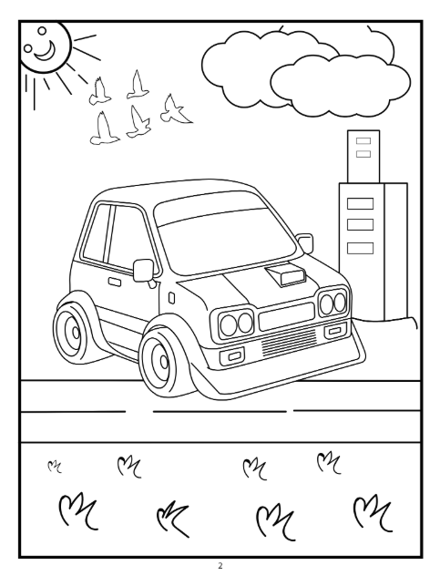 Printable Vehicle Coloring Pages Pack for Kids - Cars, Trucks & Planes (Digital Download)