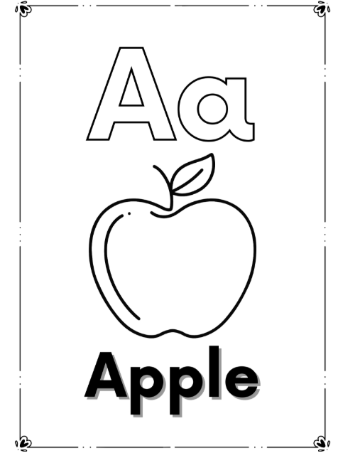 Printable Alphabet Coloring Pages for Toddlers A-Z Letter Recognition Activity PDF