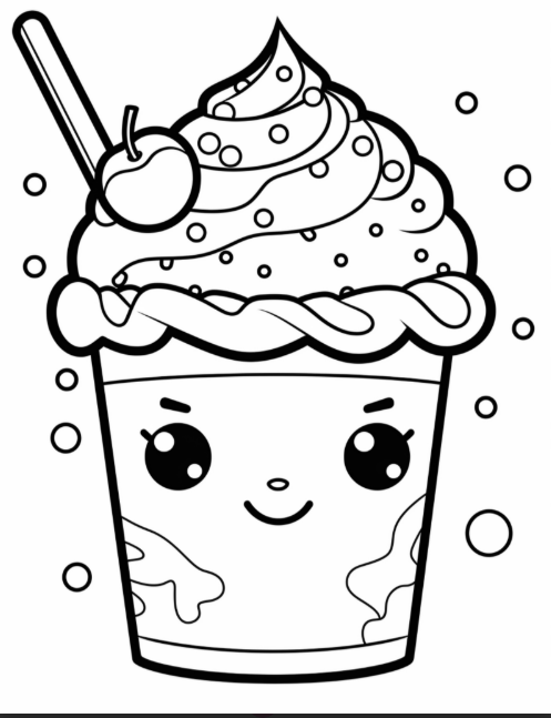 Kawaii Coloring Pages for Kids - Cute Animals & Sweet Treats