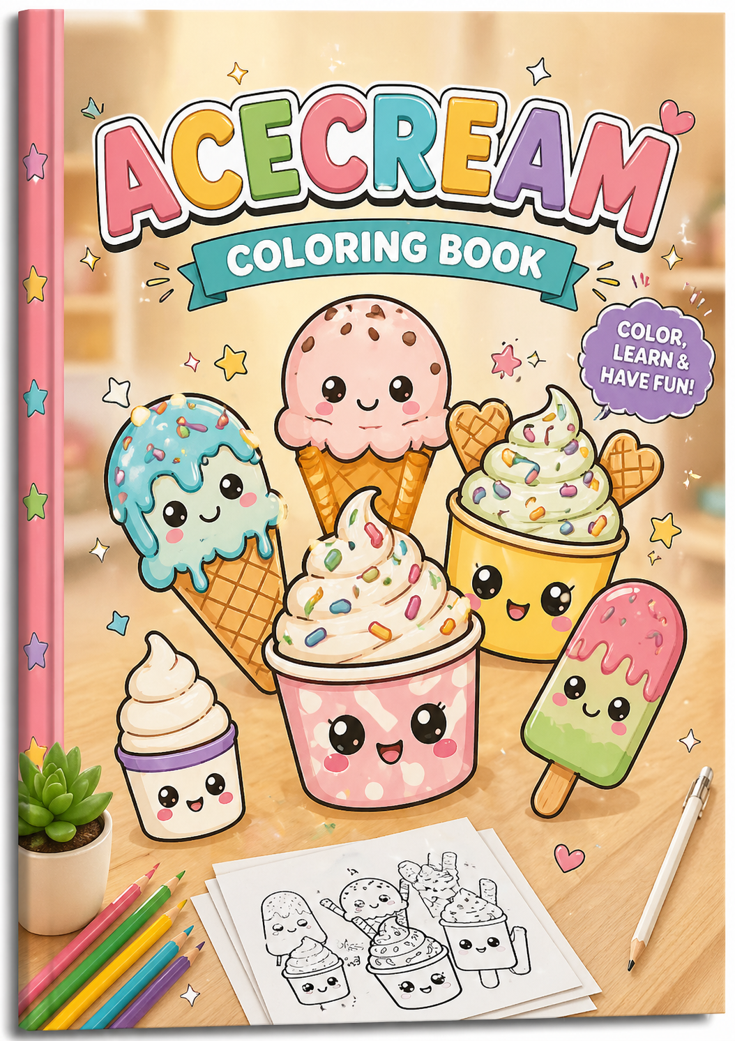 Kawaii Coloring Pages for Kids - Cute Animals & Sweet Treats