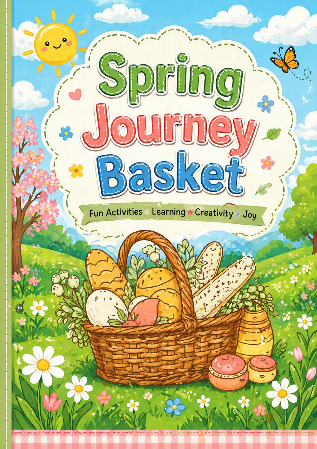 Spring Picnic Coloring Pages for Kids - Printable PDF