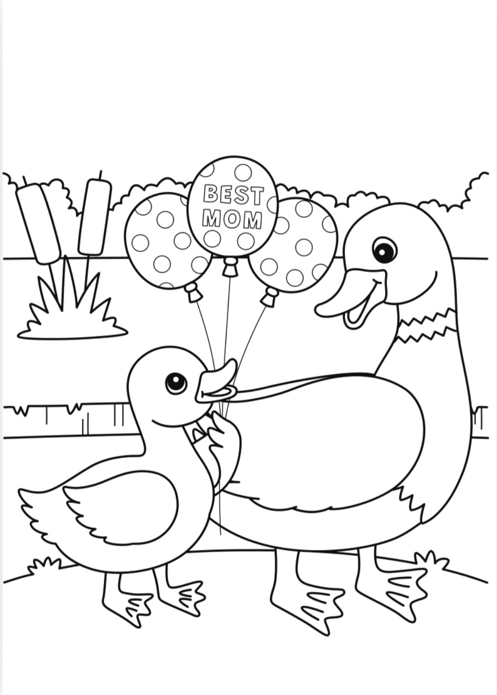 Mother’s Day Coloring Book, Kids, Printable, Mother’s Day Coloring Pages, Gift for Mom, Flower, Heart, Activity PDF